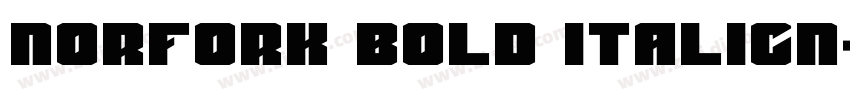 norfork bold italicn字体转换